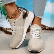 Load image into Gallery viewer, Women's Sporty Lace-Up Flared Sole Dress Shoes | Plus Size | Wedge Heel