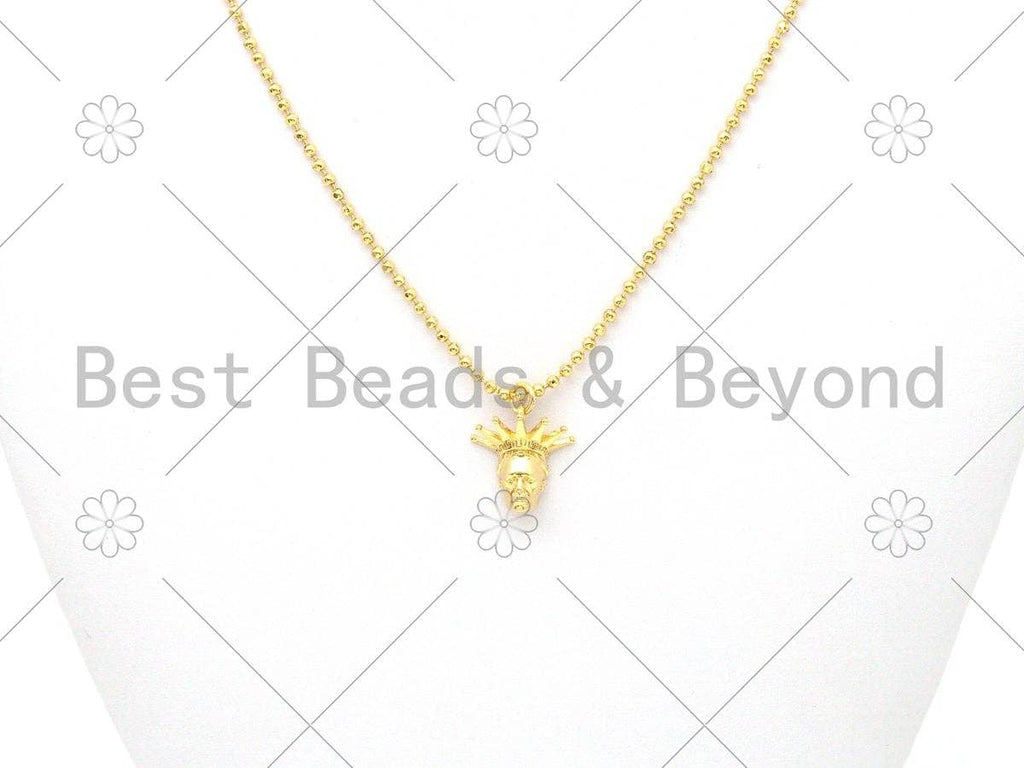 Liberty Statue Shape Pendant/Charm, 18K Gold Filled Liberty Statue Charm, Necklace Bracelet Charm Pendant,16x17mm,Sku#L576