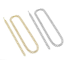 Load image into Gallery viewer, Rectangle CZ Link Chain Bracelet/Necklace, sku#A111