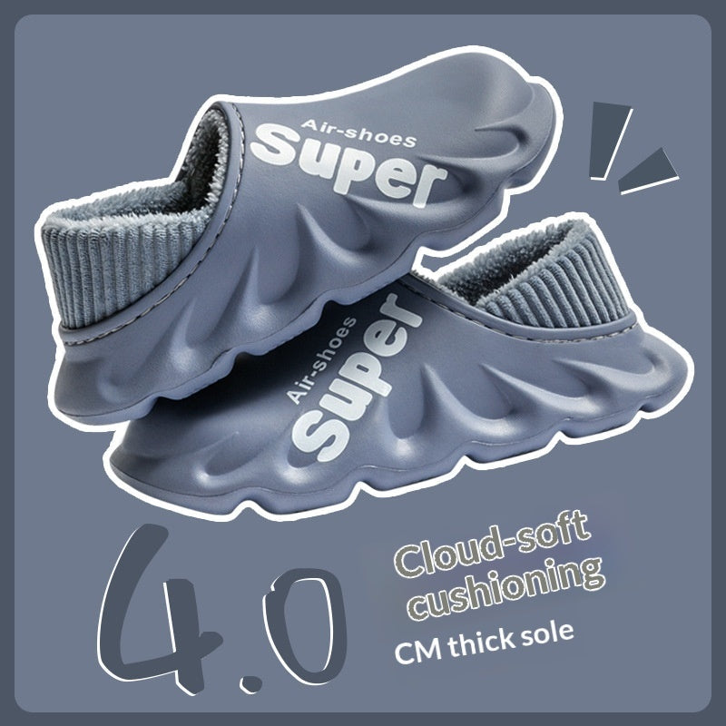 Waterproof Faux Fur Lined Cotton Slippers