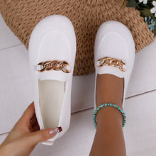Load image into Gallery viewer, Women's Breathable Metal Chain Loafers - Soft Sole Slip-On Flats