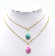 Load image into Gallery viewer, Gold Mother of Pearl Teardrop Charm, Sku#LX46