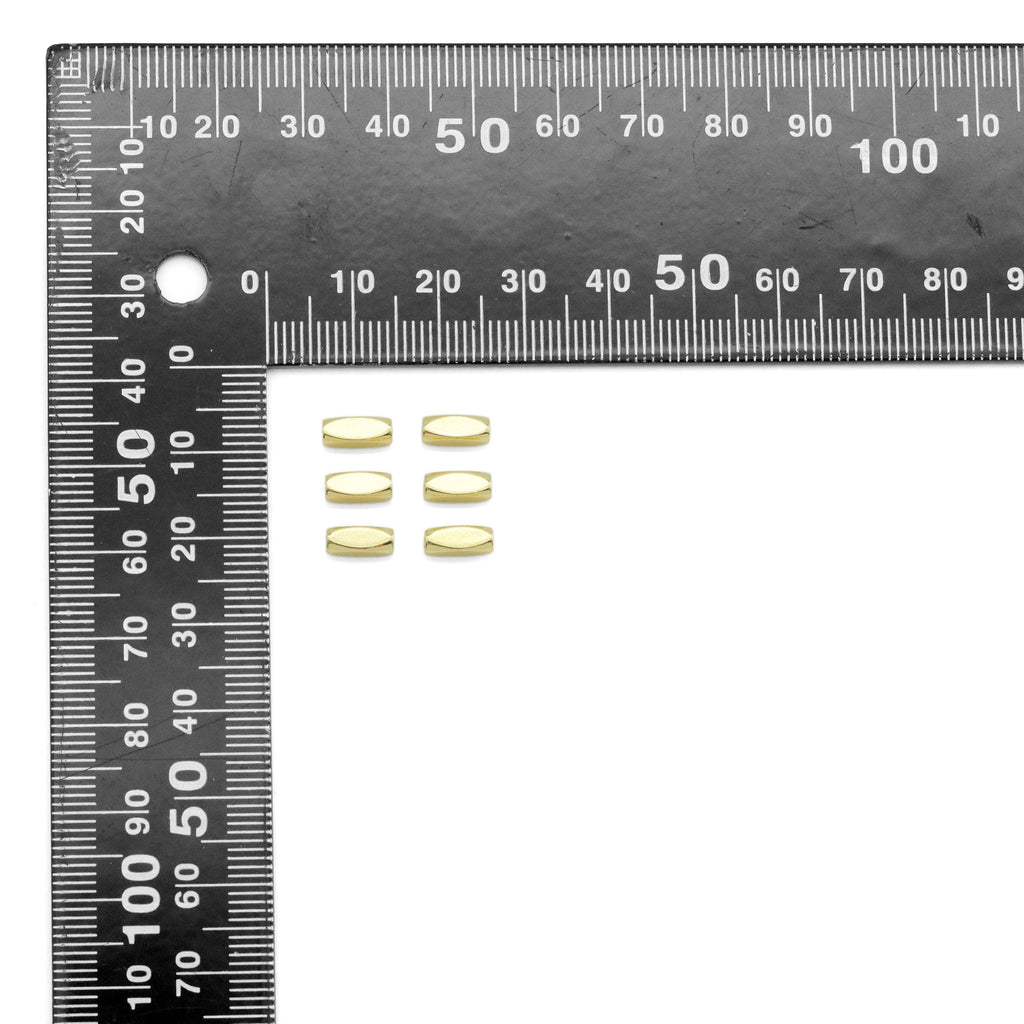 CZ Rice Tube Shape Gold Spacer beads, Sku#JL188