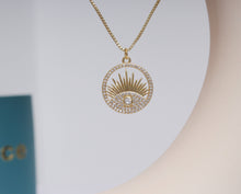 Load image into Gallery viewer, CZ Evil Eye On Round Ring Charm, Sku#B176