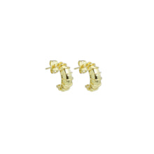 Load image into Gallery viewer, Small Gold Swirl Huggie Earrings, Sku#A251