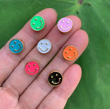 Load image into Gallery viewer, Double Sides Colorful Smiley Face Coin Spacer Beads, sku#N58