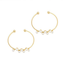 Load image into Gallery viewer, White Pearl Gold Adjustable Bracelet, Sku#B358