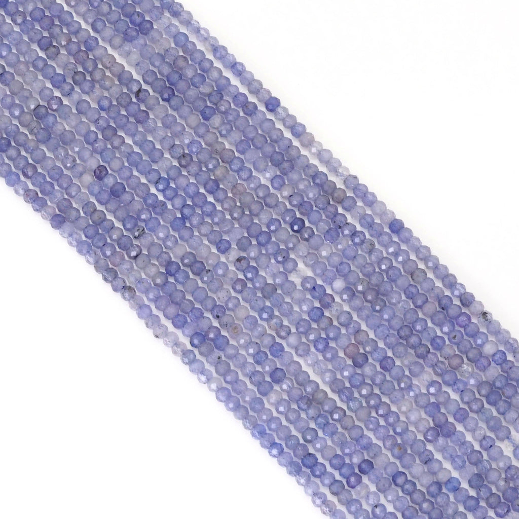 2x3mm Genuine Tanzanite Faceted Rondelle Beads, Sku#U1699