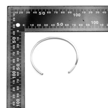 Load image into Gallery viewer, Silver Mother of Pearl thin Bangle Adjustable Bracelet, Sku#LX616