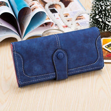 Load image into Gallery viewer, Premium Matte Long Wallet for Women - Large Capacity PU Leather Flap Closure