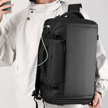 Load image into Gallery viewer, Men's Box-Style Outdoor Nylon Backpack | Business Travel Bag with Air-Cushioned Straps