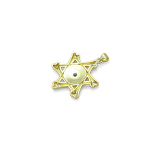 Load image into Gallery viewer, Gold Clear CZ Evil Eye Star Charm Pendant, Sku#LK981