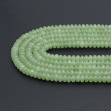 Load image into Gallery viewer, 5x8mm Smooth Rondelle Light Green Jade Beads, Sku#U2061
