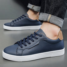 Load image into Gallery viewer, Men's Low-Top Patchwork Sneakers - Casual Lace-Up Athletic Shoes with Flat Heel
