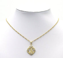 Load image into Gallery viewer, Gold CZ Virgin Mary Flower Charm, Sku#LK707