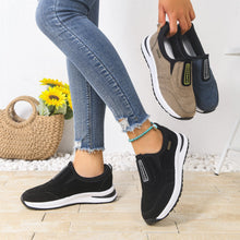 Load image into Gallery viewer, Women's Casual Plus-Size Slip-On Running Shoes | Suede Chunky Heel Sneakers