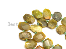 Load image into Gallery viewer, High Quality Natural Yellow Green Opal Rectangle Faceted Beads, Natural Yellow Green Opal beads, 16x22mm, sku#U657