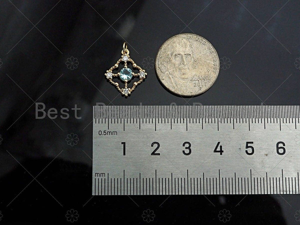 Gold Filled CZ Micro Pave Clover Shape Pendant