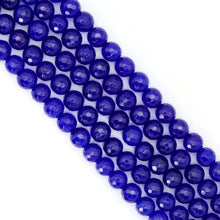 Load image into Gallery viewer, Royal Blue Jade Round Faceted Beads, Sku#U1802