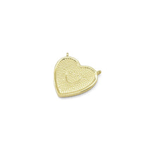 Load image into Gallery viewer, CZ Gold Mother of Pearl Turquoise Malachite Heart  Charm, Sku#LX329