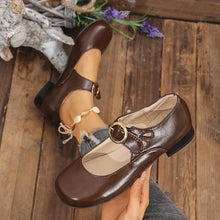 Load image into Gallery viewer, Women's Patent Leather Low Heel Pumps - Classic Round Toe Slip-On Shoes