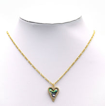 Load image into Gallery viewer, Gold Abalone heart Charm, Sku#L664