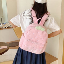 Load image into Gallery viewer, Cute Plush Fruit Backpack – Pink Kawaii Mini Backpack for Women