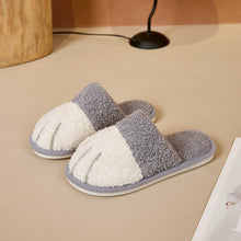 Load image into Gallery viewer, Unisex Cat Paw Plush Slippers | Faux Fur Slip-On Home Shoes