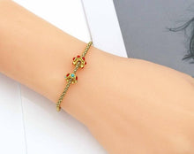Load image into Gallery viewer, Gold Enamel Doughnut Spacer Beads, Sku#LX69c