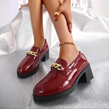 Load image into Gallery viewer, Women's Bowtie Platform Pumps - Low Heel Slip-On Dress Shoes
