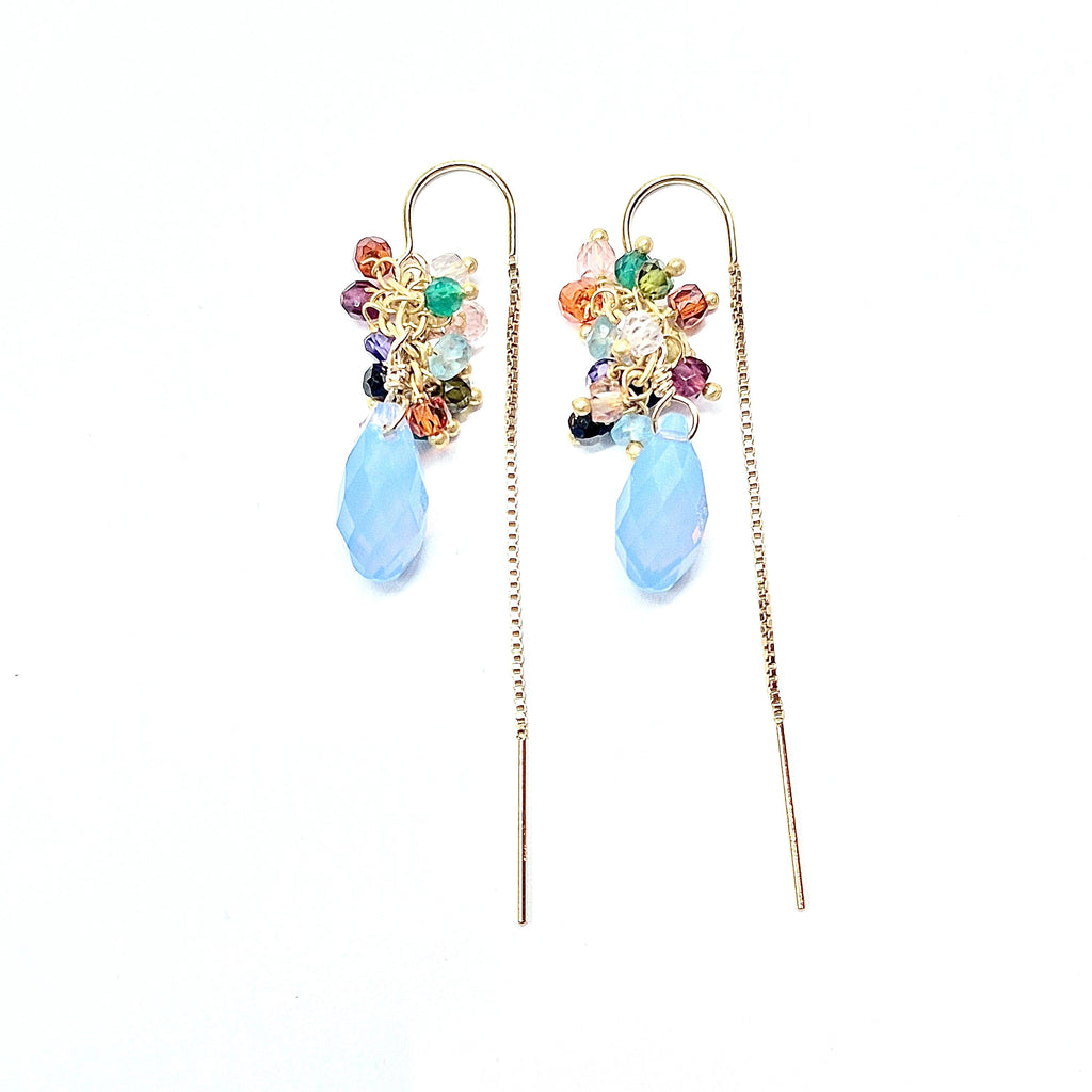 Crystal Droplet Festival Threader earrings
