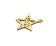 Load image into Gallery viewer, Large Gold Colorful Enamel Love Star Charm, Sku#B335