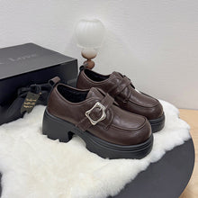 Load image into Gallery viewer, British-Style Platform Leather Shoes