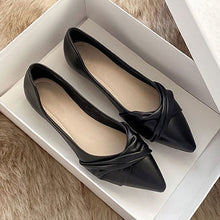 Load image into Gallery viewer, Chanel-Style Pointed-Toe Flat Shoes for Women – Mary Jane PU Leather Flats