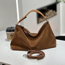 Load image into Gallery viewer, Genuine Leather Crossbody Tote Bag