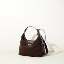 Load image into Gallery viewer, Genuine Cowhide Suede Bucket Bag - Versatile Chain Crossbody Shoulder Bag for Women