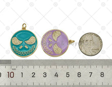 Load image into Gallery viewer, Enamel Skull Charm, Skull Pendant, Halloween Jewlery, sku#F1452