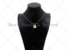 Load image into Gallery viewer, Gold Filled Colorful Enamel Lock Shape Pendant, 18K Gold Filled Lock Enamel Charm, Enaeml Jewelry,15x22mm,Sku#LK361