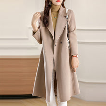 Load image into Gallery viewer, Women's Versatile Waist-cinching Figure-flattering Wool Coat