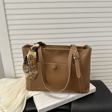 Load image into Gallery viewer, Women's High-Capacity PU Leather Shoulder Bag - Casual Streetwear Handbag with Multiple Pockets