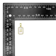 Load image into Gallery viewer, Gold Rectangle Initial Charm, Alphabet Name Letter Charm,sku#LX717