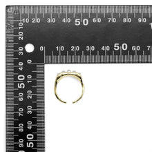 Load image into Gallery viewer, Gold White Pearl One Line Adjustable Ring, Sku#LD483