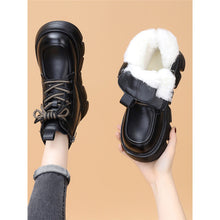 Load image into Gallery viewer, Women's Wool-Lined Waterproof Genuine Leather Winter Boots | Warm Mid-Heel Low Shaft Boots
