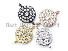 Load image into Gallery viewer, CZ Micro Paved Evil eye connector micro paved,sku#E356