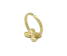 Load image into Gallery viewer, Gold Mother of Pearl Flower Adjustable Ring, Sku#X366