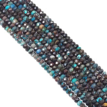 Load image into Gallery viewer, Genuine Blue Brown Turquoise Rondelle Faceted Beads, 4x6mm, Sku#U1513