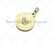 Load image into Gallery viewer, Enamel Colorful Heart On Round Coin Pendant, Sku#L475