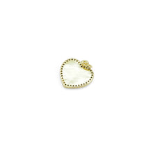 Load image into Gallery viewer, CZ Gold White Pearl Heart Charm, Sku#LX399