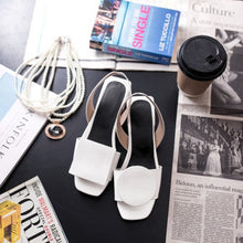 Load image into Gallery viewer, Women's Decorative Platform Sandals Round Toe Slip-On Chunky Heel Shoes