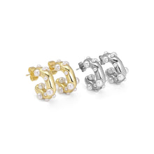 Load image into Gallery viewer, Gold Pearl Thick Stud Earrings, Sku#LX200
